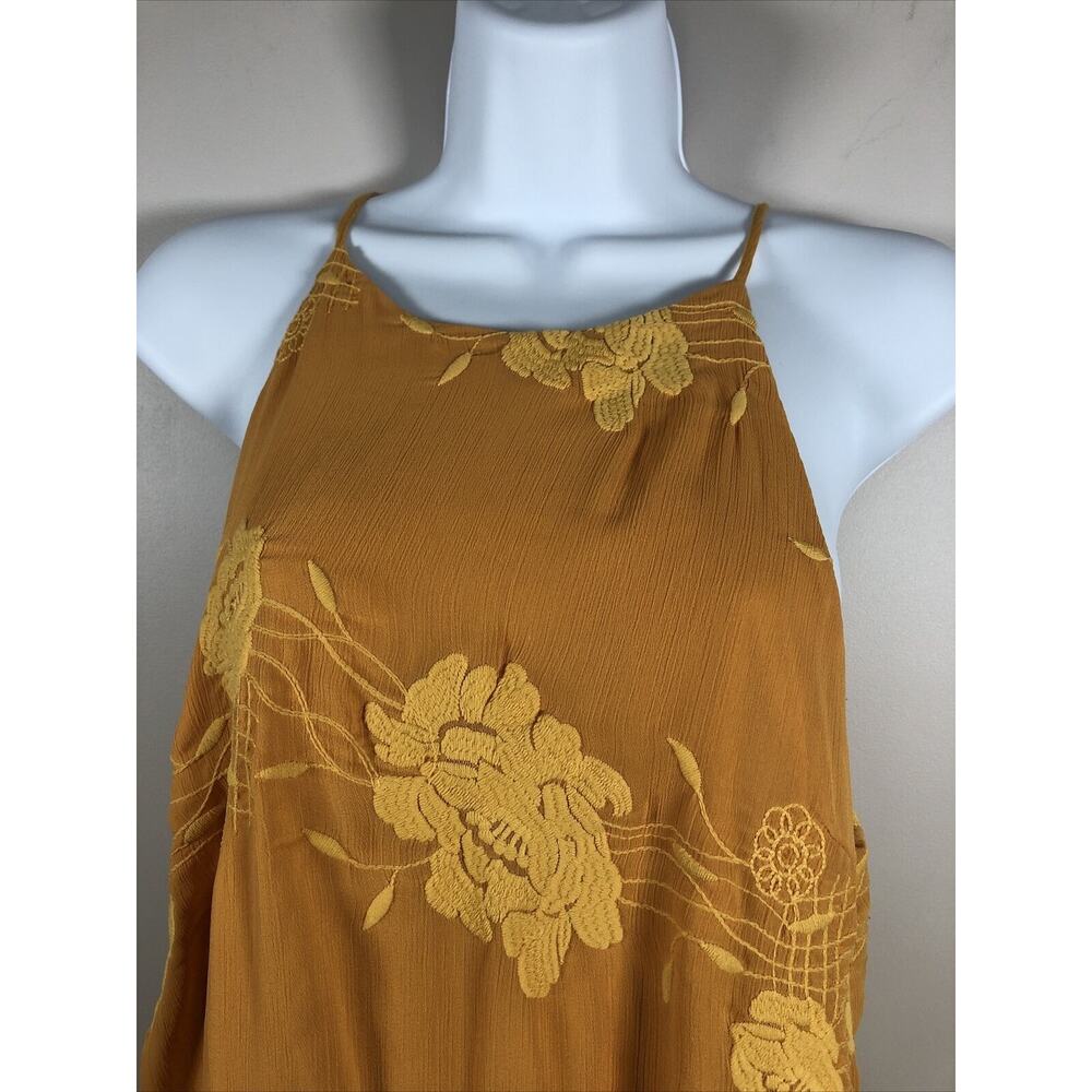 Altar'd State Women's Dress Size M Sleeveless Yellow Floral Pattern